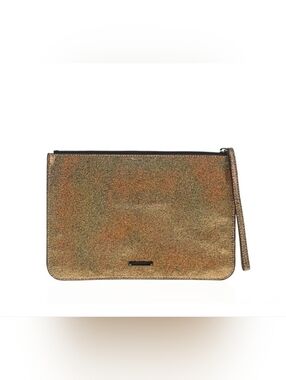 Rebecca Minkoff Metallic Bronze Zip Pouch
